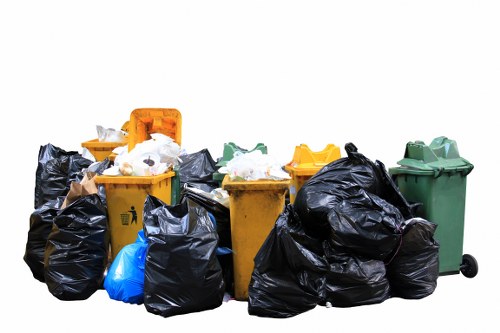 Highgate construction site with organized waste disposal